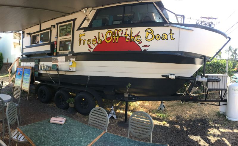 Wayne's Sushi, Maui - a former boat