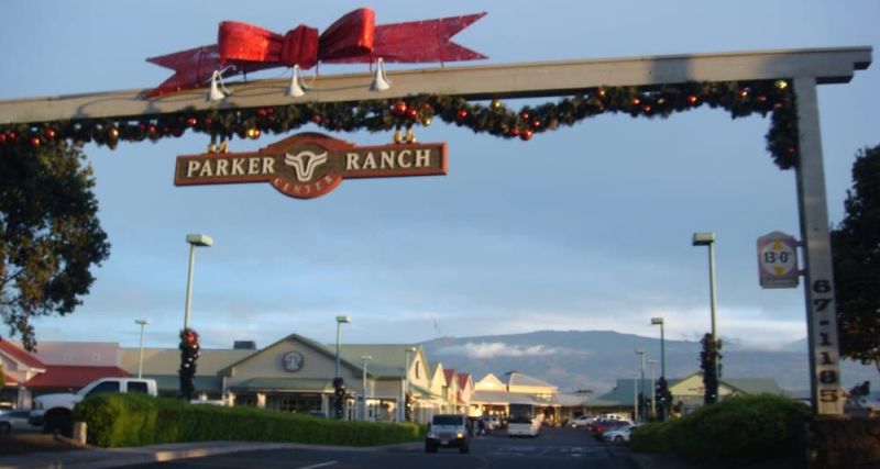 Big Island Waimea - the Parker Ranch Center entrance