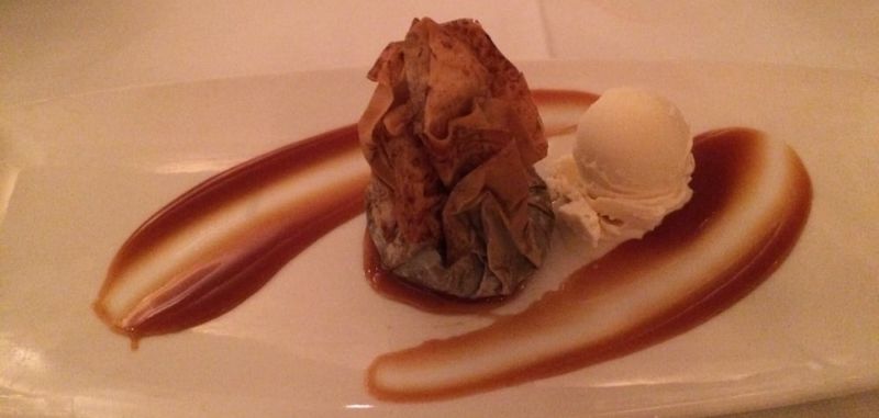 Merriman's Restaurant in Waimea Big Island - Chocolate Phyllo dessert