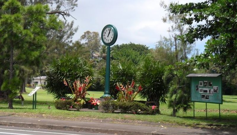 Tsunami Clock of Doom, Hilo, the Big Island, Hawaii