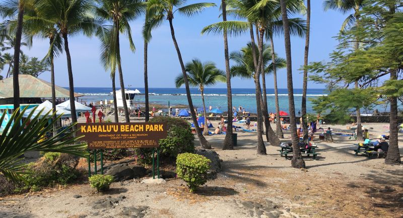 Kahaluu Beach Park on the Big Island, Hawaii