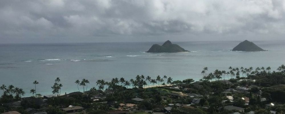 View from the top of the Kaiwa Ridge Trail, Oahu