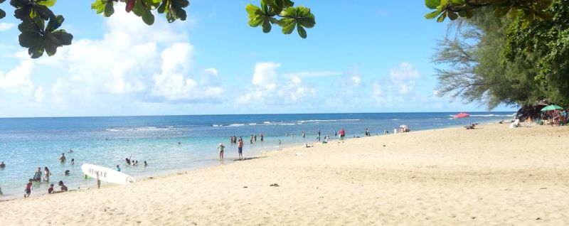 Ke'e Beach is the starting point for the Kalalau Trail hike