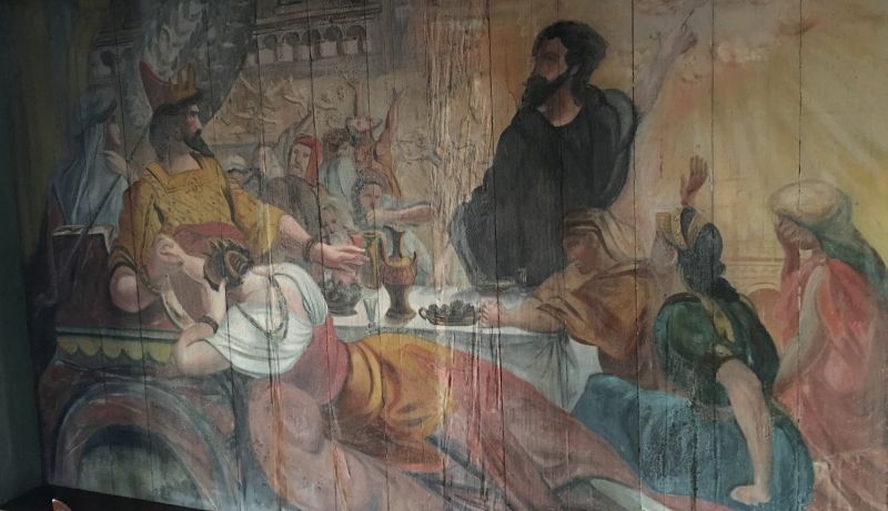 One of the murals in the Painted Church in Captain Cook, Hawaii
