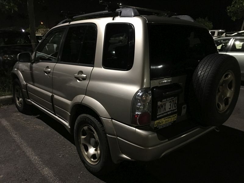 A Suzuki Grand Vitara from Manaloha Rent a Car was waiting for me at OGG airport