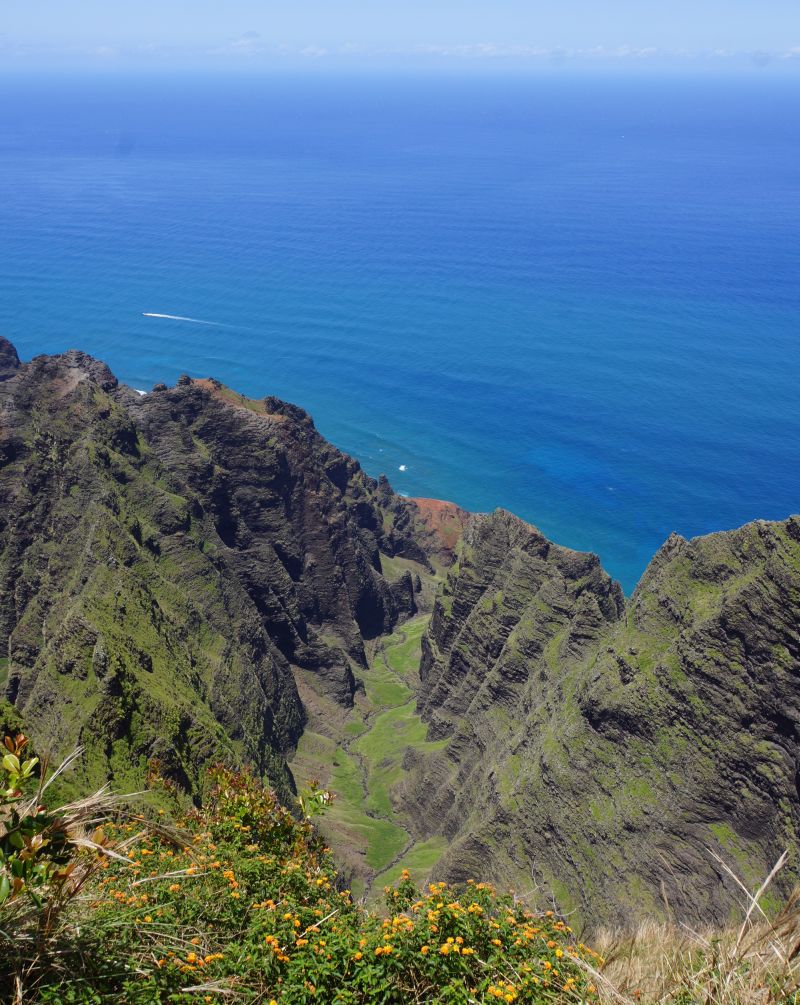 View to Awa'awapuhi Valley at the end of Awa'awapuhi Trail in Waimea Canyon