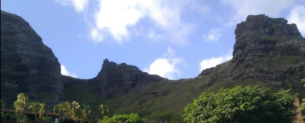 View on Crouching Lion head in the middle