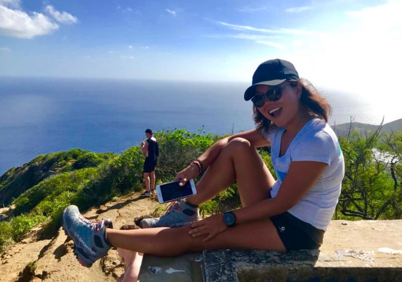 The Koko Head summit with panoramic ocean view