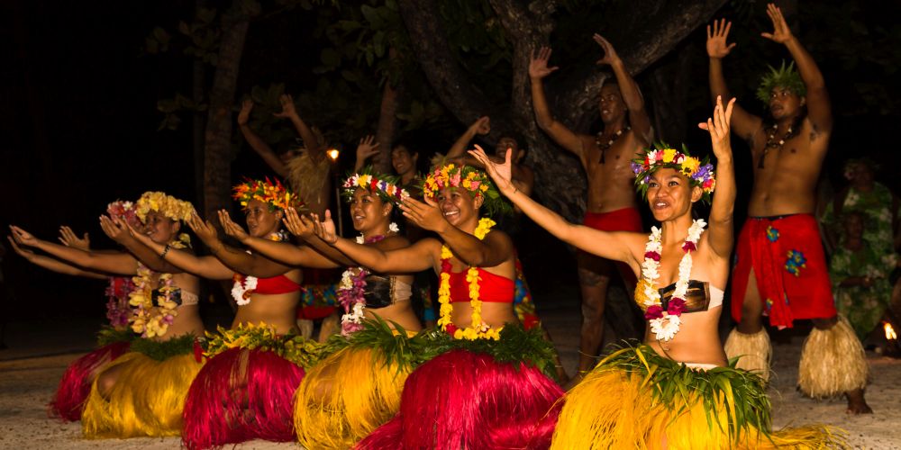 Dancers at a luau