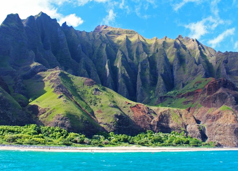 "The Cathedral" - the needle-like tops of Na Pali Coast mountain range