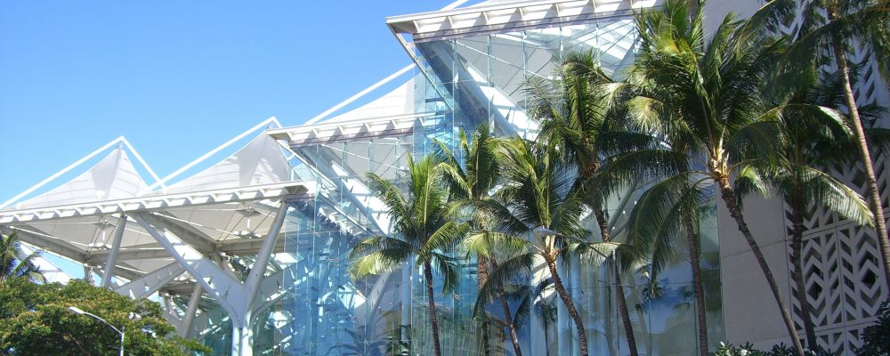 Rooftops of Hawaii Convention Center in Honolulu