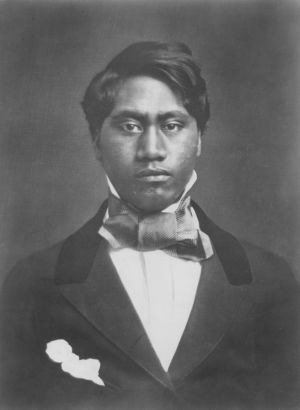 Prince Lot Kapuaiwa, future king Kamehameha V, in 1850 (source: Wikipedia)