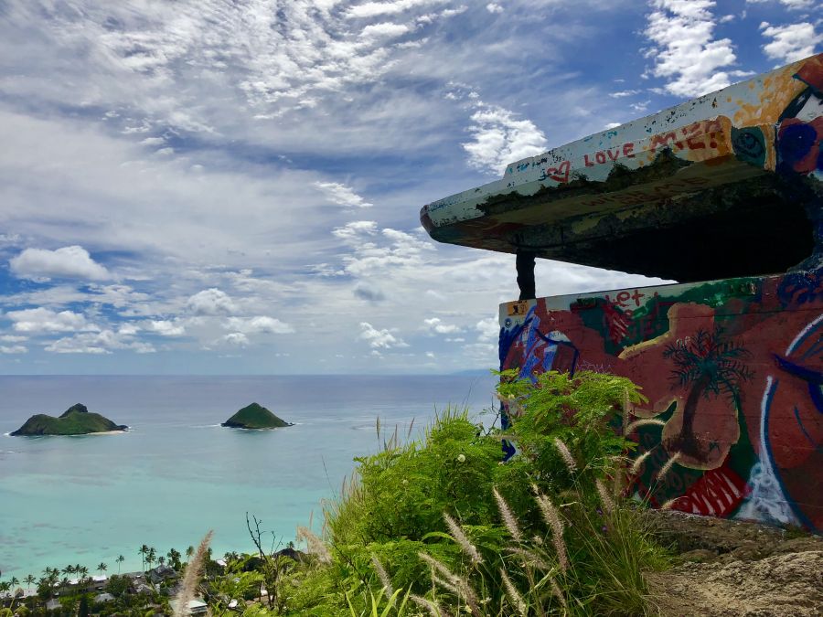 First pillbox along Lanikai Pillbox Hike