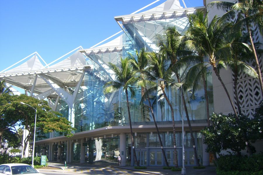 Hawaii Convention Center in Honolulu was filmed as Visitor Center in Jurassic World 2015 movie