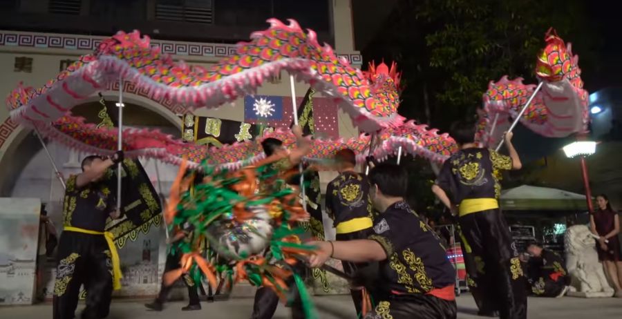 Celebration of Chinese New Year in Hawaii; Dragon Dance