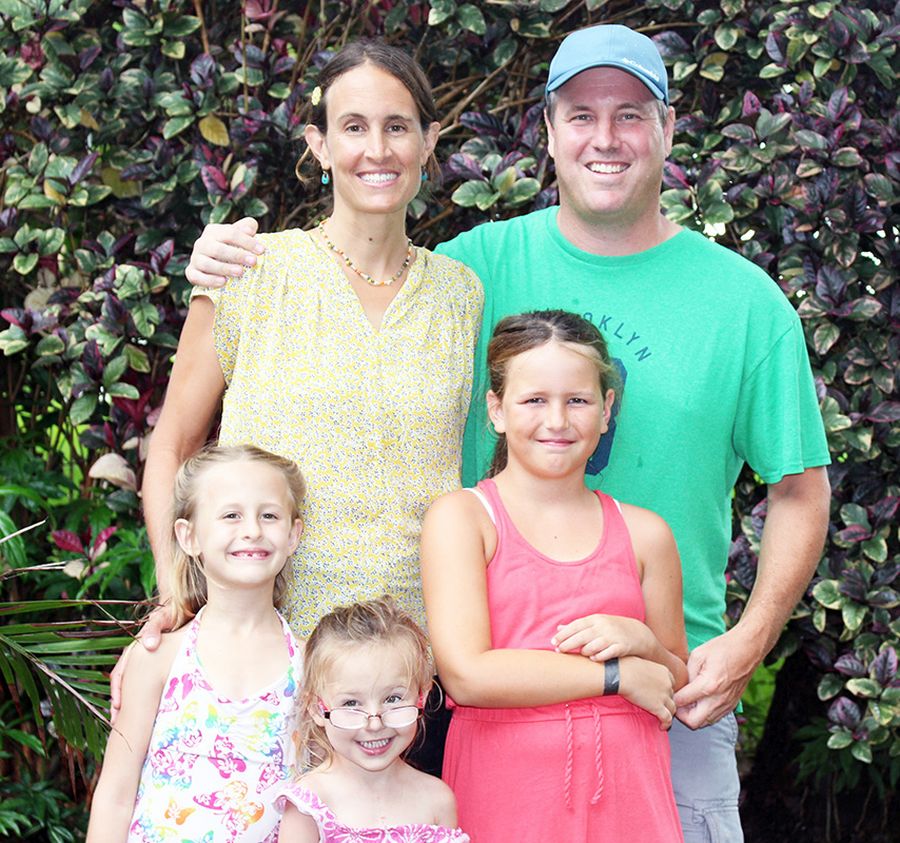 A Family of 5 -Mom, Dad and 3 daughters - on Molokai, the Friendly Isle