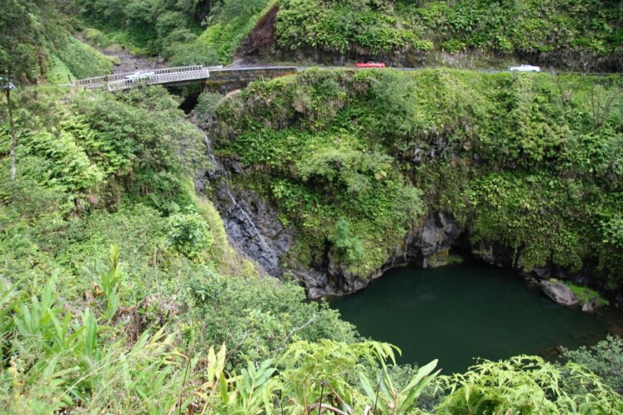 Road to Hana: Waterfall at Mile 22