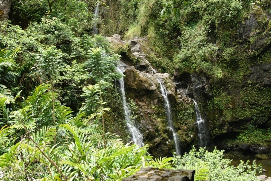 Road-to Hana: Three Bears Falls