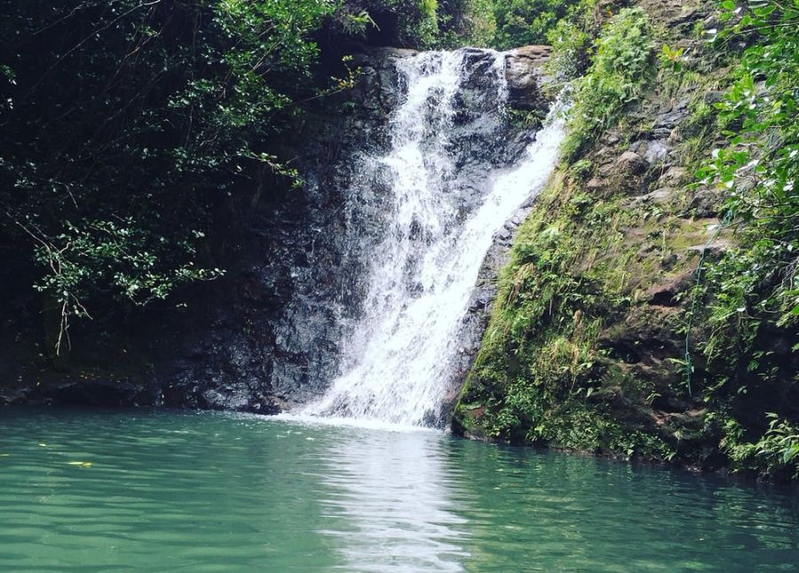 Best Oahu Hikes - Laie Falls Trail; the rewarding falls at the end