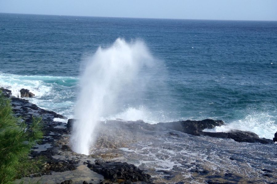 Spouting Horn Blowhole along Koloa Heritage Trail