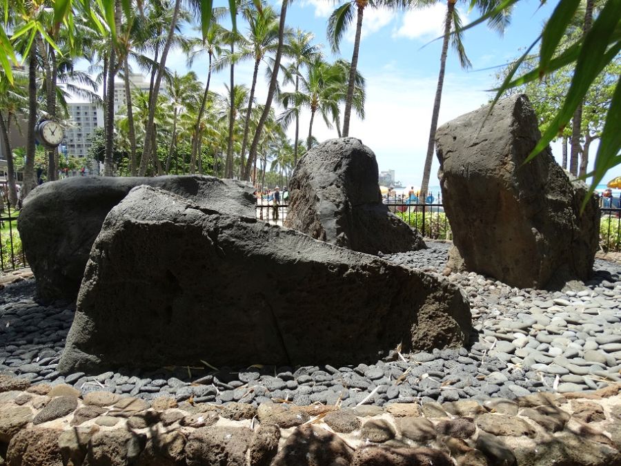 Wizard Stones - view towards Waikiki beach