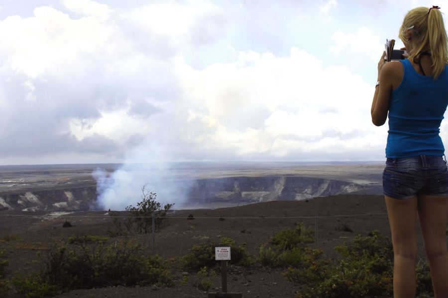 Hawaii Volcano Adventures - Halemaumau crater on the Big Island