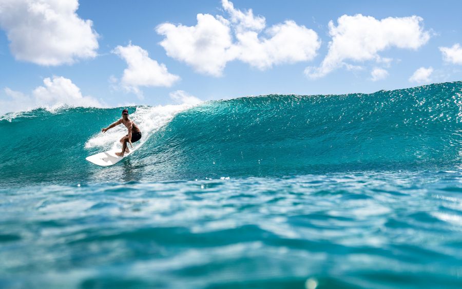 Surfing on Oahu