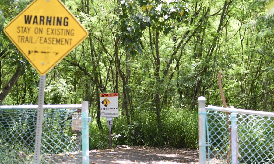 Gates leading to Kealia Trail, Oahu.