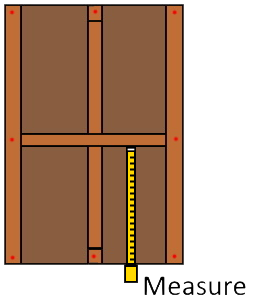 How to make a puzzle board - step 3:  glue and nail the picture frame to the first sheet of plywood.