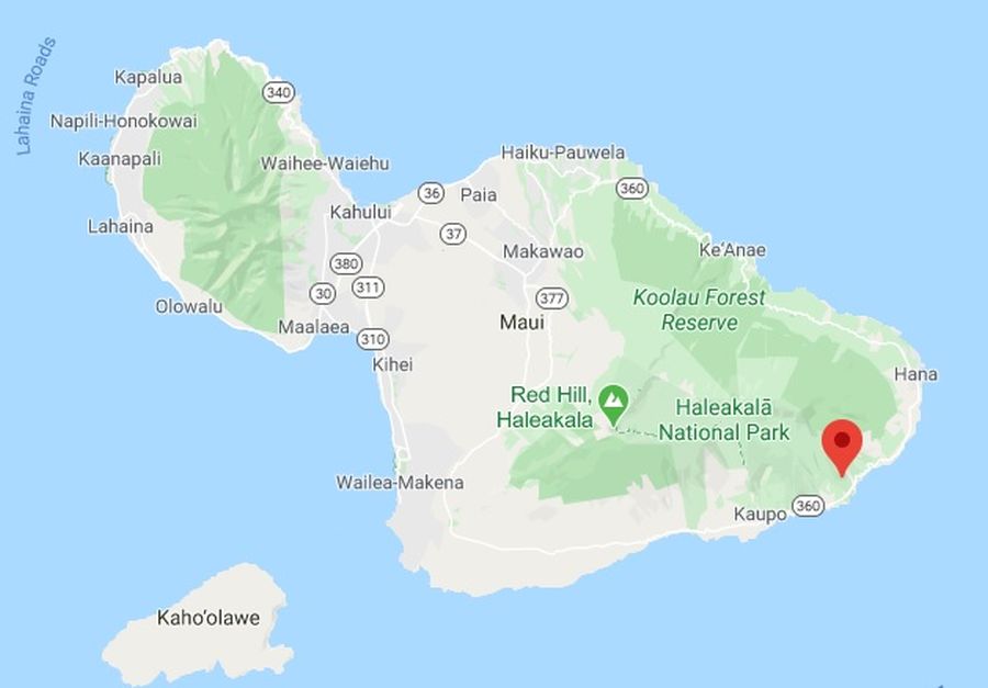 Location of the Pipiwai Trail on Maui.