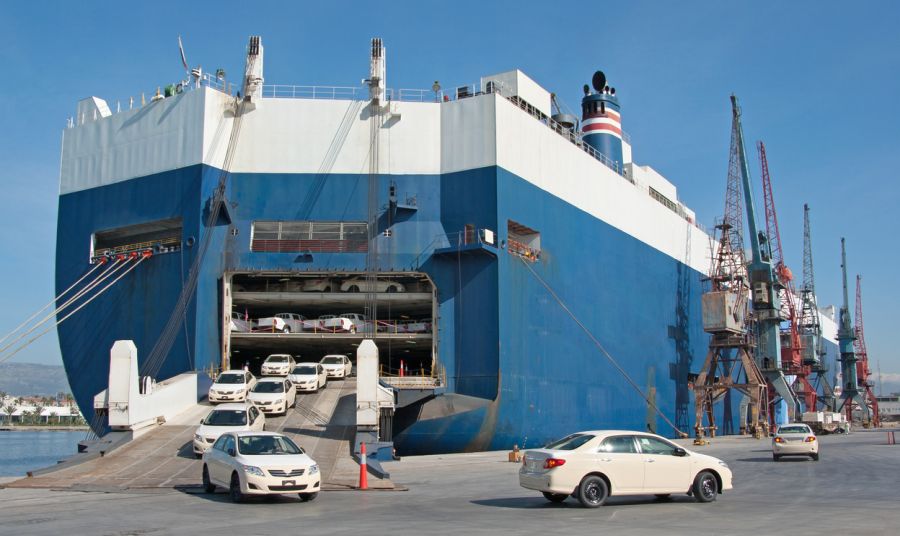 Cars arrive at Honolulu, HI port