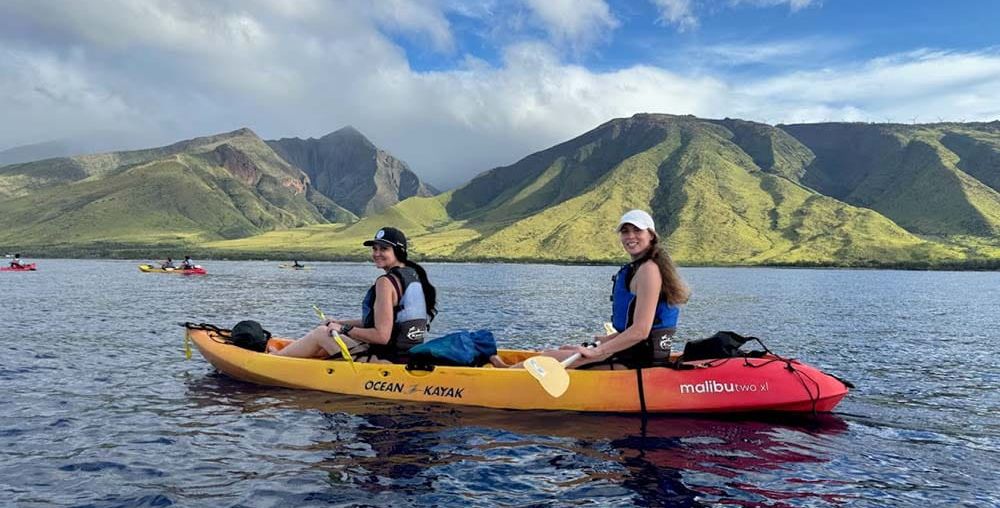 Morning kayaking along Maui’s calm and scenic coastline