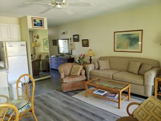 Living room with New sofa bed includes a 6 inch mattress