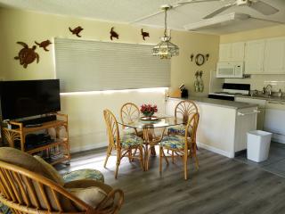 Dining area and upgraded kitchen with built in micro wave, dishwasher and most everything needed to prepare any meal