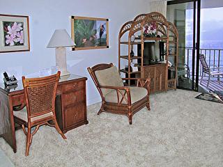 1009 Desk & Entertainment Center - Flat Screen TV, CD player, DVD Bluetooth, fast WiFi internet