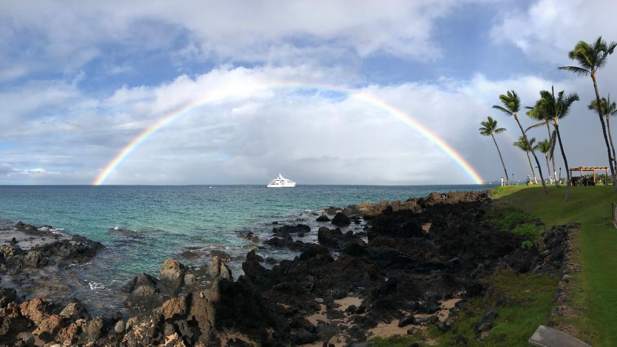 Double Rainbow viewed from Kamaole III beach
