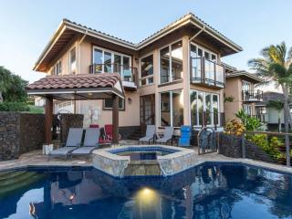 Panoramic Ocean View Luxury Home - Heated Pool, AC, Walk to Beaches: The luxury Orchid House with private heated pool; air conditioning throughout