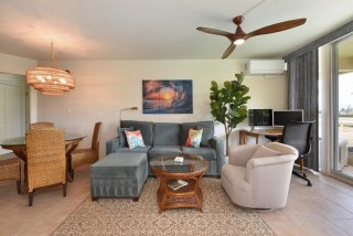 Living room with Remote Workstation