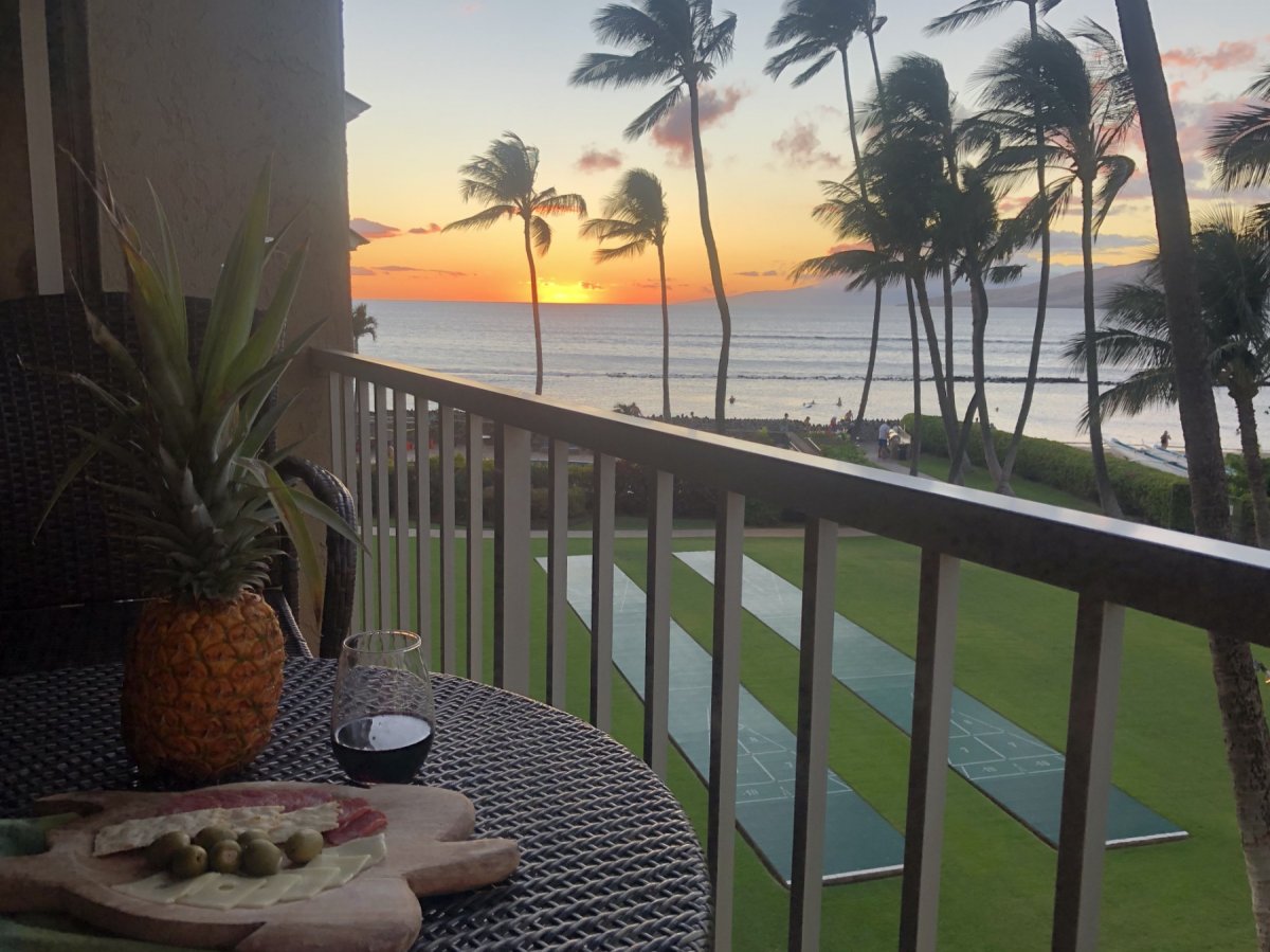 Stunning sunsets from our third-floor lanai