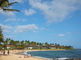 Spectacular View of Kiahuna white sand beach is just a 3 minute walk from the condo.