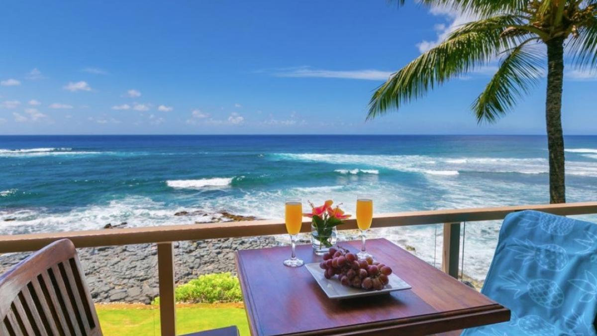 Watch surfers, turtles, dolphins and whales from the lanai or the living room